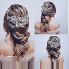 Crystal Bride Wedding Hair Vine Flower Bridal Headband Leaf Hair Accessories