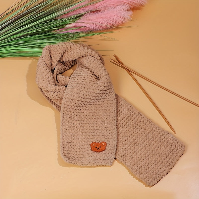 DIY Braided Scarf Kit with Bear Sticker