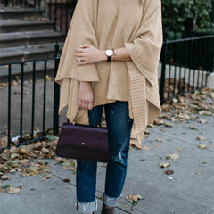High Neck Bat Sleeve Sweater
