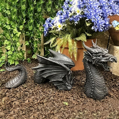 Gothic Dragon Head Statue Home Garden Decor