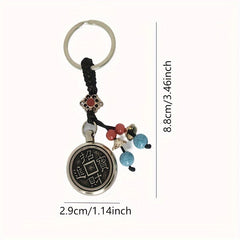 Brass Fengshui Coin Lucky Keychain Bag Purse Ornament