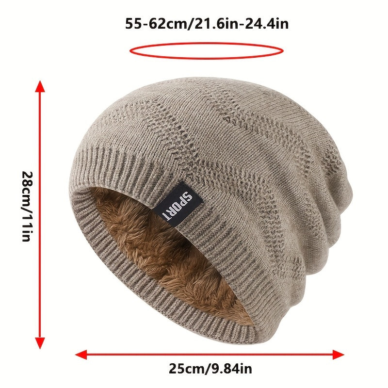 Warm Velvet Beanie Hat for Winter Outdoor Activities