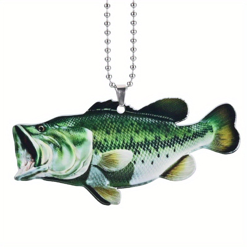 3 Colors Fish Hook Fish Keychain Bag Pendant Car Rearview Mirror Pendant