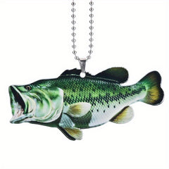 3 Colors Fish Hook Fish Keychain Bag Pendant Car Rearview Mirror Pendant