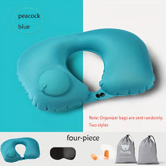 Inflatable Travel RV Pillow U Neck Pillow Portable Sleeping Pillow