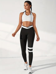 Cross Waist Sports Leggings Running Yoga Pants