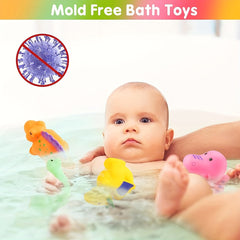 6 Pcs Dinosaur Bath Toys for Toddlers No Hole No Mold Bath Toys