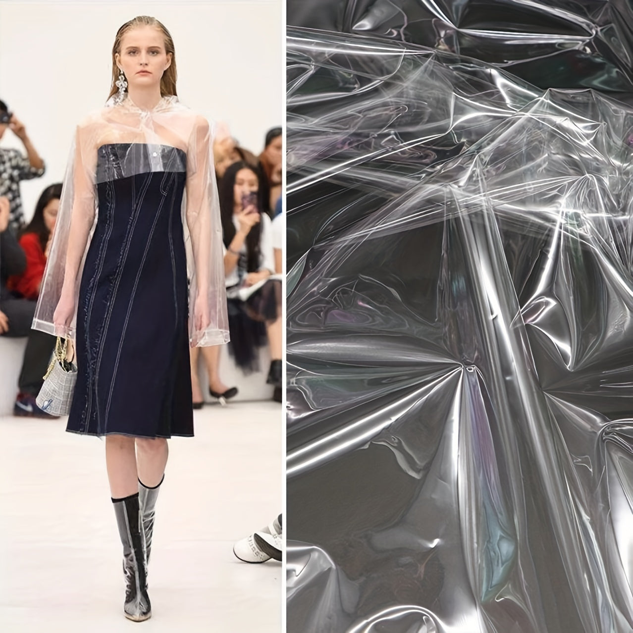 Transparent TPU Fabric Waterproof Plastic Fabric 0.91m x 2.74m