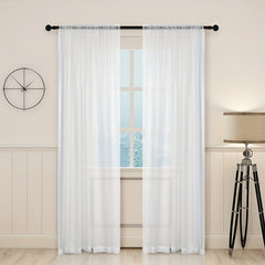Solid Mesh Sheer Curtains for Home Decor