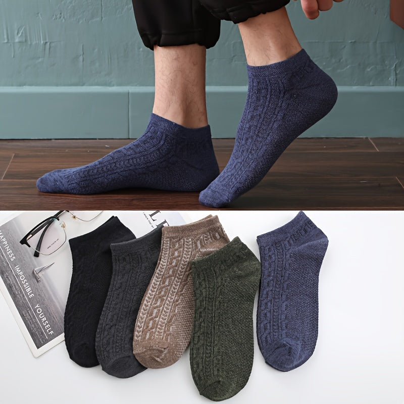 1pair 5pairs Ankle Socks Breathable Comfortable Soft Socks Spring Summer