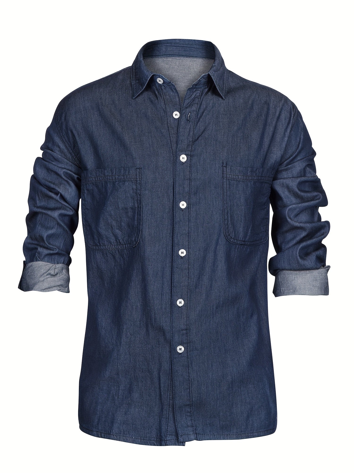 Men's Denim Shirt with Chest Pockets