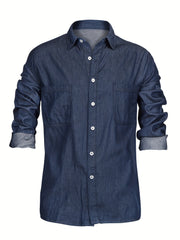 Men's Denim Shirt with Chest Pockets