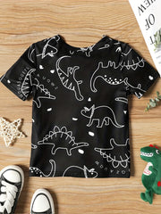 Baby Boys Dinosaur Graphic Print T shirt for Summer