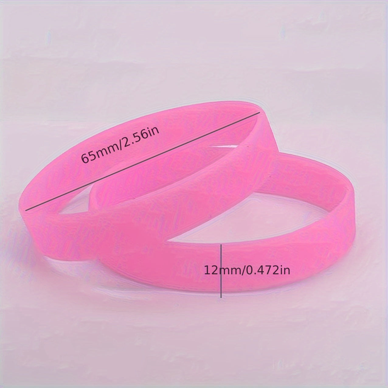2 Pcs Silicone Bracelet Luminous Ring Sports Group Wristband