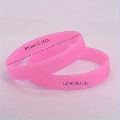 2 Pcs Silicone Bracelet Luminous Ring Sports Group Wristband