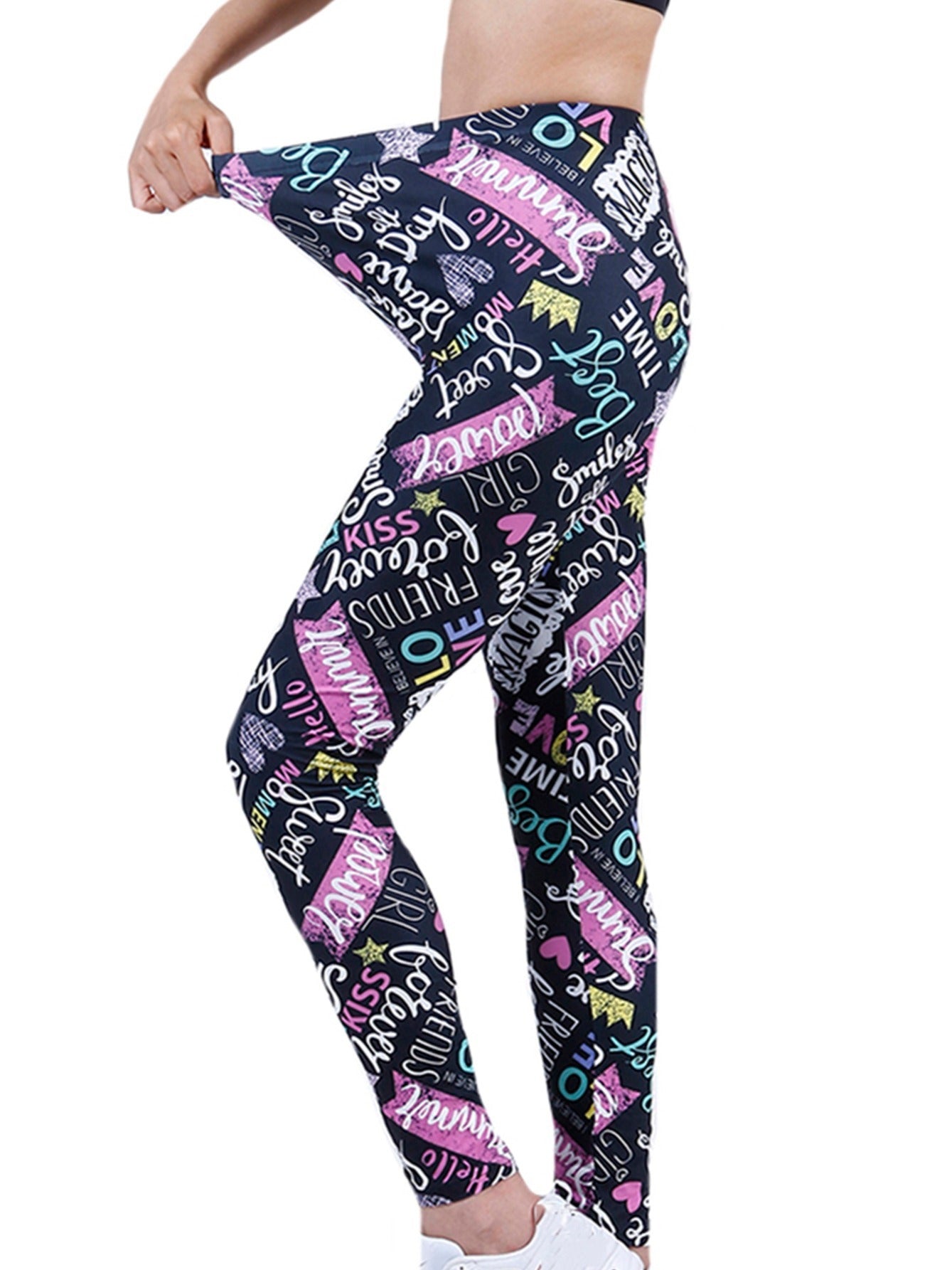 Women's Graffiti Print Leggings