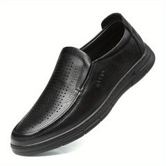 Men's Leather Dress Loafer Shoes Comfy Slip-On Shoes