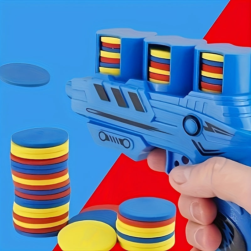 2pcs Soft Bullet Flying Disc Gun for Dual Player Battle Toy Gun Themed Party