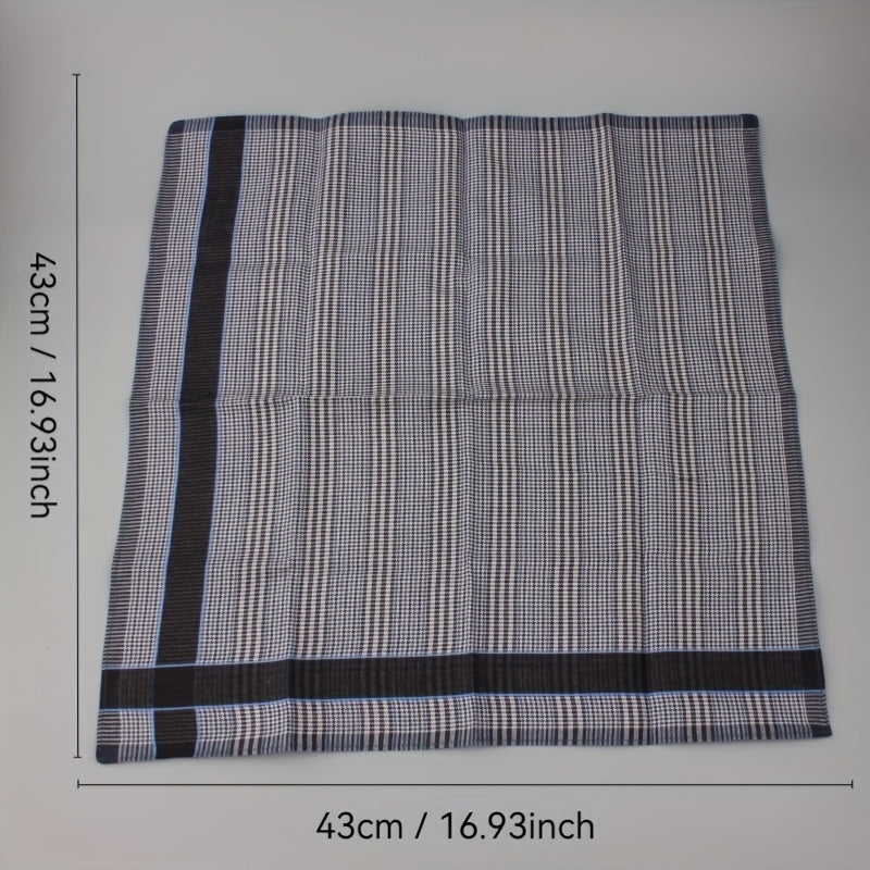 Men's Lightweight Plaid Handkerchief for Vacation & Everyday Use