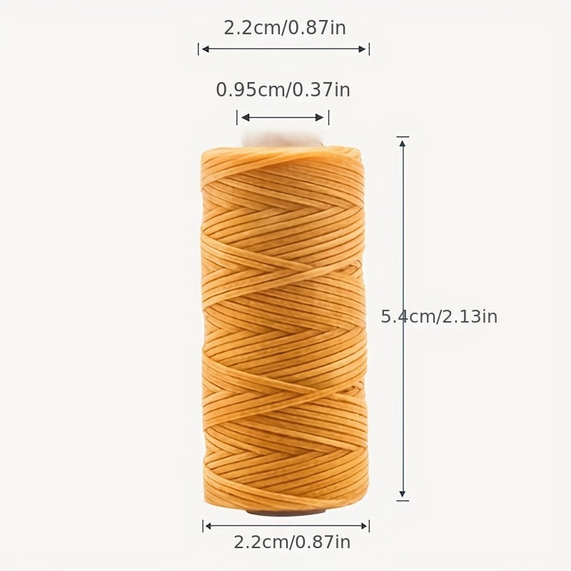 1MM Braided Leather Wax Thread 50M/150D Roll DIY Sewing Cord