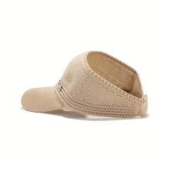 Knitted Visor Hat Solid Elastic Sunshade Baseball Cap Casual Sunscreen