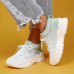 Women's Breathable Casual Shoes Lace-up Sneakers