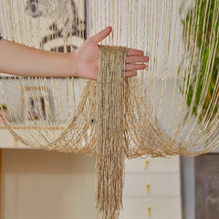 Glittering Silk Curtains Wedding Tassel Ceiling Hanging Door Decoration