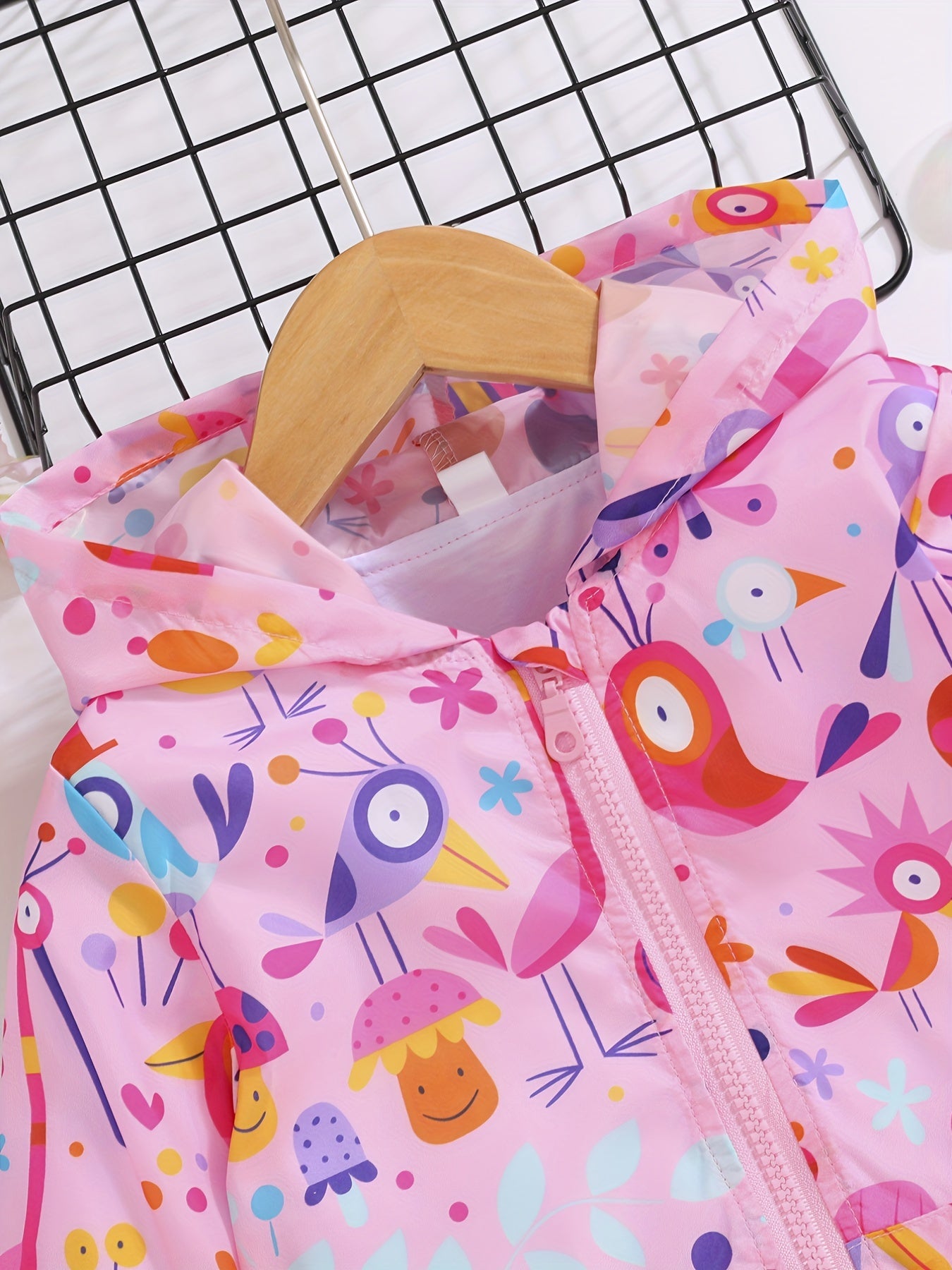 Toddler Girls Animal Print Long Sleeve Coat