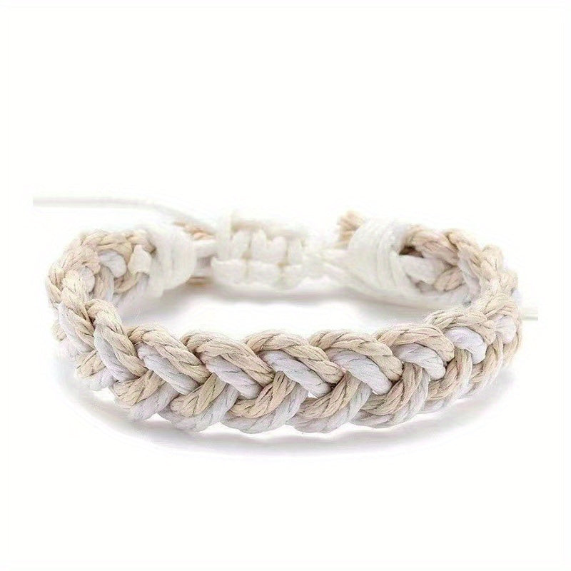 Men's Wax Rope Woven Bracelet