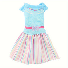 Doll Striped Skirt Dress Casual Party Outfit for 29 Dolls with Polyester Fiber