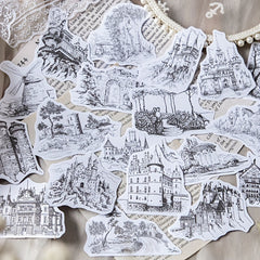 20pcs Writable Plant Shape Stickers Set for Scrapbooking Journal Diary Planner