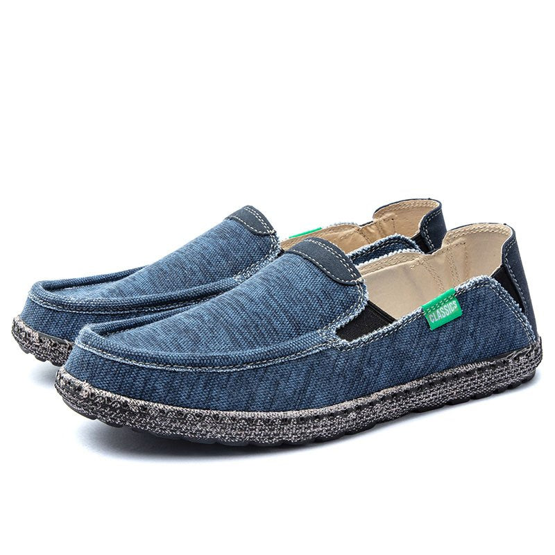 Men's Denim Slip On Loafers Flat Shoes