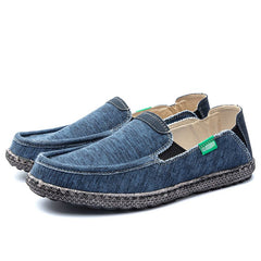 Men's Denim Slip On Loafers Flat Shoes