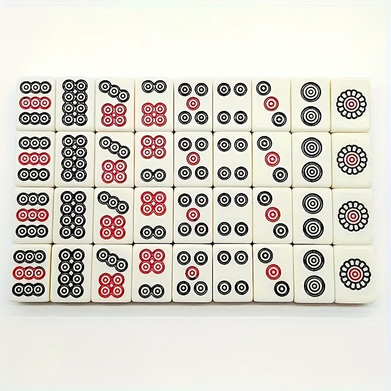 Mini Mahjong Set Travel Board Game Compact Portable Party Family Outdoor