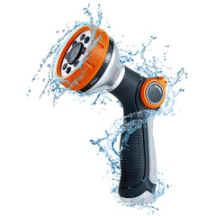Heavy Duty Garden Hose Nozzle with 8 Adjustable Watering Patterns