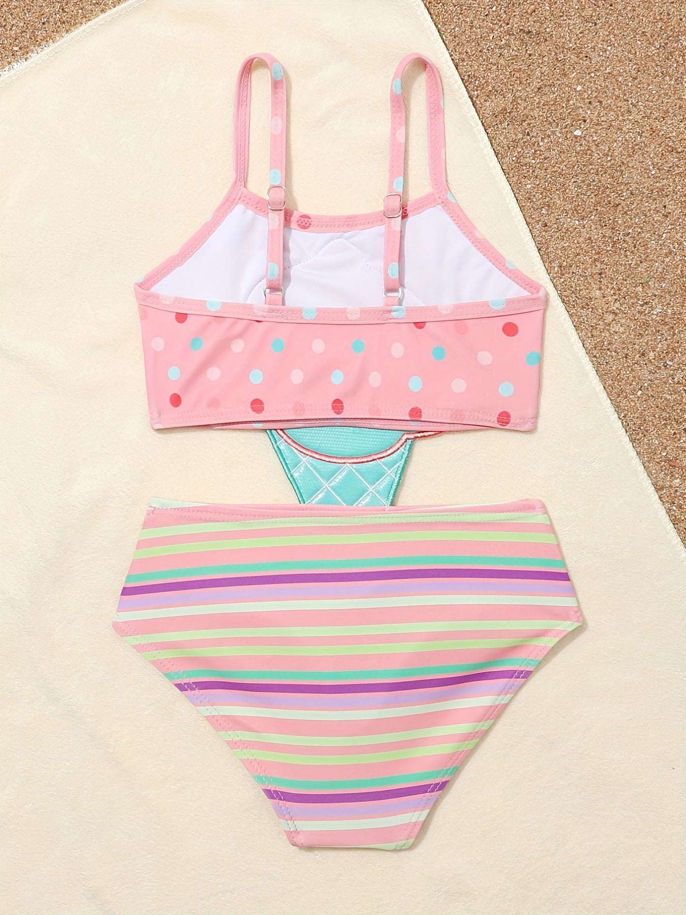 2pcs Toddler Girls Bikini Tankini Swimsuit Set for Beach Fun