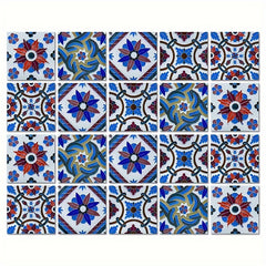 20pcs Vinyl Floor Tiles Peel And Stick 20x20 cm Removable Self-adhesive Tiles
