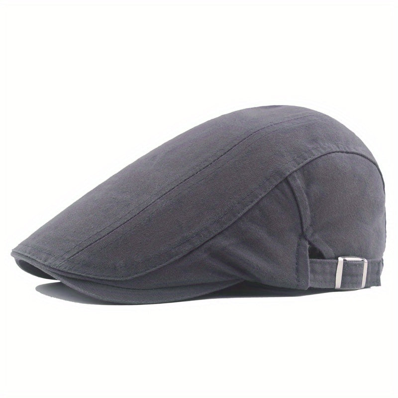 Men's Classic Cotton Newsboy Hat Vintage Cabbie Cap
