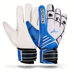 Kids Soccer Goalkeeper Gloves Non Slip Latex Finger Protection