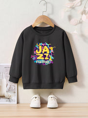 OERYUI Creative Jazz Graphic Sweatshirt for Kids