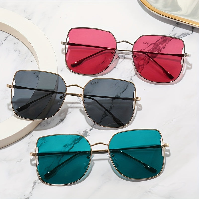 Vintage Metal Sunglasses UV Protection Women's Eyewear