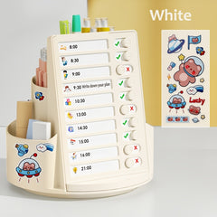 Large Capacity Self Rotating Pen Holder Desktop Storage Box