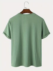 Men's Stripe Loose Casual T Shirt Summer Clothing