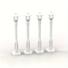 4pcs Streetlamp Brick Accessories ABS Road Light Blocks Set Halloween Decor Toy