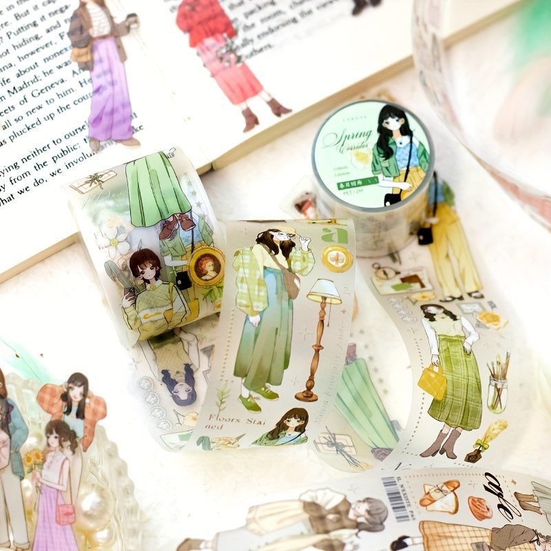 Gentle Memories Series PET Tape Artistic Dressing Stickers