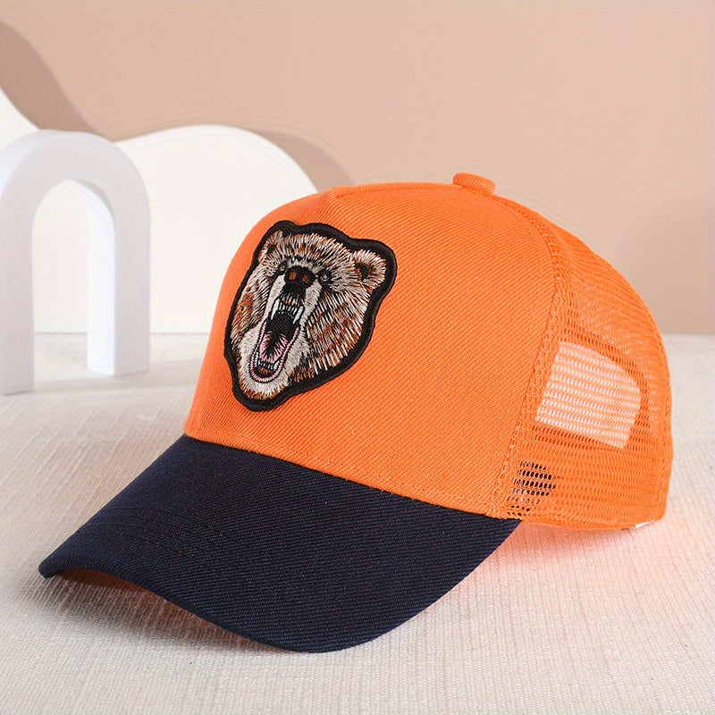 Men's Summer Dog Bear Mesh Baseball Cap Breathable Animal Peaked
