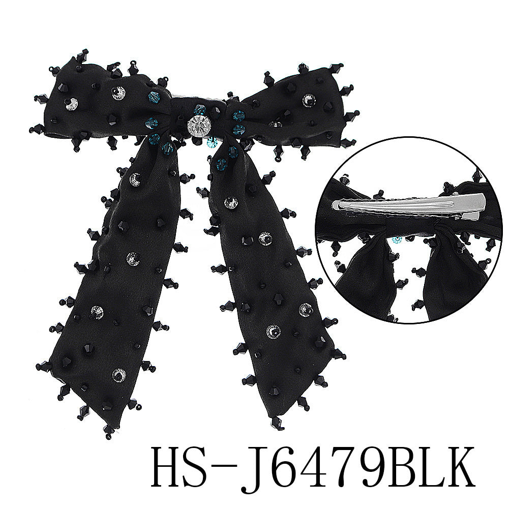Crystal Bow Hair Clip Solid Hair Clip Hair Accessories
