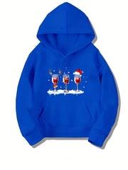 Girls' Christmas Hoodie Sweatshirt with Pocket