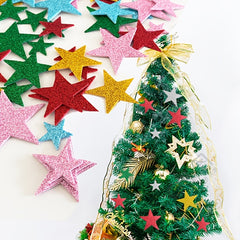 70pcs Colorful 3D Glitter Foam Stickers for DIY Crafts