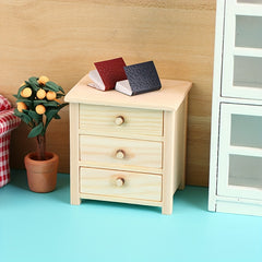 Mini Doll House Storage Cabinet Scene Decoration